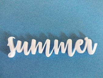 Acrylic words Summer  23mm high 76 long ,